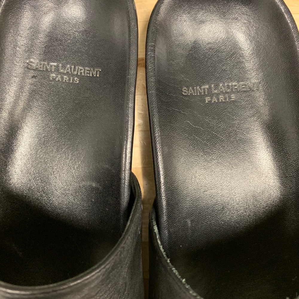 Ysl Joan leather slides